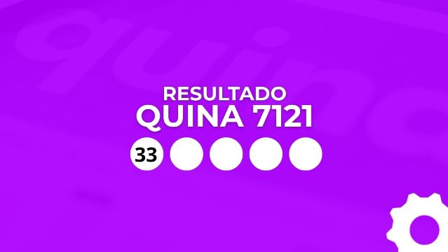 Resultado da Quina 7121: confira os números sorteados