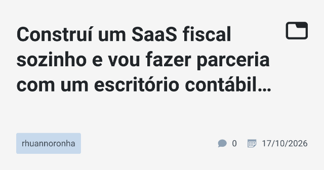 Dividindo a Propriedade e Alavancando um SaaS Fiscal: Uma Abordagem Prática