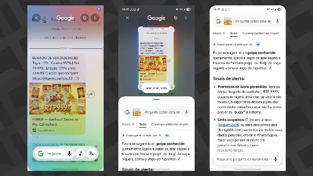 Como Identificar SMS Suspeitos com o Circule para Pesquisar no Android